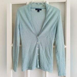 Banana Republic feather weight Light Blue long sleeved V-neck Cardigan Sweater